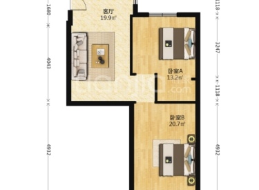 迎宾花园 2室1厅1卫 83.33平米 中介勿扰