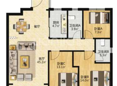 园区中心位置 无税 精装 地铁10号线
