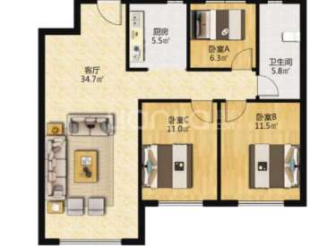 不临街，楼间距大，景观好，临近小区里海乐园，不挡光